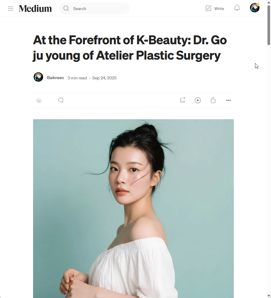 리뷰티 글로벌, Medium에서 강남의 성형외과를 소개하는 글로벌 콘텐츠 서비스 시작